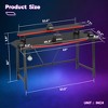 Bestier 63” Gaming Desk with LED Light & Monitor Stand, Computer Desk with Cup Holder & Headset Hook, Modern Gamer Workstation for Home Office, Black - 4 of 4