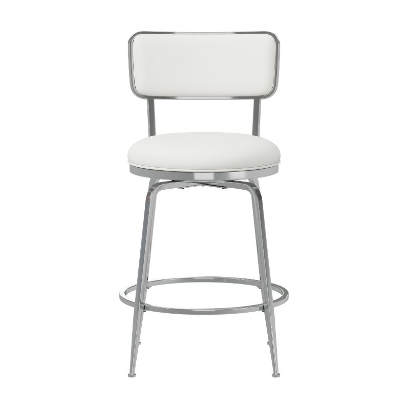 Baltimore Metal and Upholstered Swivel Counter Height Stool Chrome - Hillsdale Furniture, 6 of 14