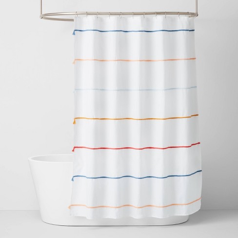 Multi Stripe With Tassels Shower, Target Tassel Shower Curtain