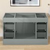 Bath Vanity Cabinet without Top 48 in. W x 21.5 in. D x 33.5 in. H Bathroom Vanity in Sky Grey with Black Handle - 2 of 4