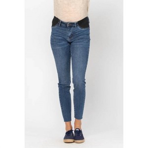Women's Maternity Raw Hem Skinny Jean - Judy Blue - 1 of 4
