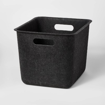 Tall Sliding Storage Bin Felt Dark Gray - Brightroom&#8482;