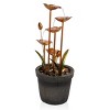 Alpine Corporation 23" Copper Tiered Flower Tabletop Fountain: Polyresin, LED, Outdoor Use, 2-Year Warranty - 2 of 4