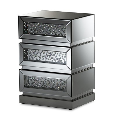 Silver hot sale nightstand target