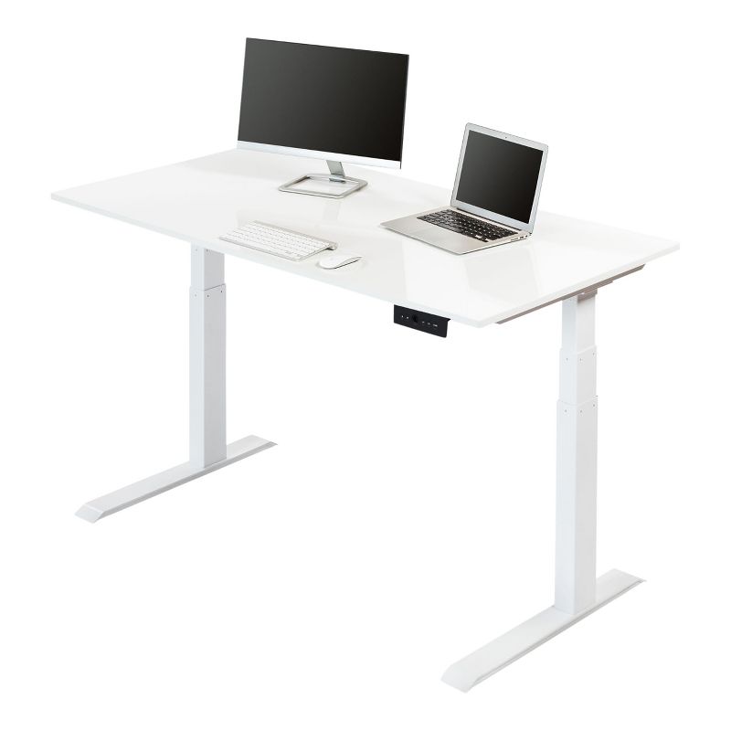 Stand Up Desk Store Dual Motor Electric Adjustable Height Standing Desk with EZ Assemble Steel Frame, 1 of 4