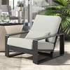 Aluminum Outdoor Club Chair with Rust Resistant Frame and Fabric Cushion, Modern Patio Lounge Chair,Single Outdoor Armrest Chair-Koiai - 2 of 4