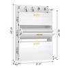VECELO Shoe Cabinet with 2 Flip Drawers, Freestanding Narrow Hidden Storage Organizer with Hooks for Entryway or Hallway, Black/White - 3 of 4