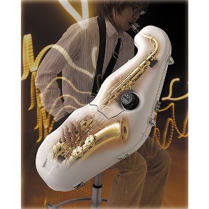 e-Sax Tenor Saxophone Practice Mute System White - 1 of 3