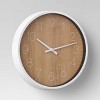 10" Round Wall Clock Walnut Finish - Project 62™ - image 2 of 2