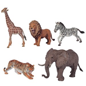 Simba Toys Safari Animals Set 5 Realistic Wild Animal Figures for Kids 3+ - 1 of 4