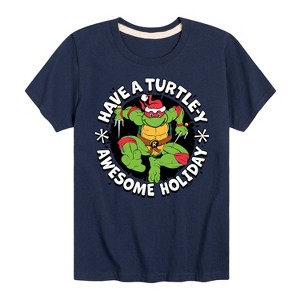 Boys' - Teenage Mutant Ninja Turtles - Have A Turtley Awesome Holiday Short Sleeve Graphic T-Shirt - 1 of 4
