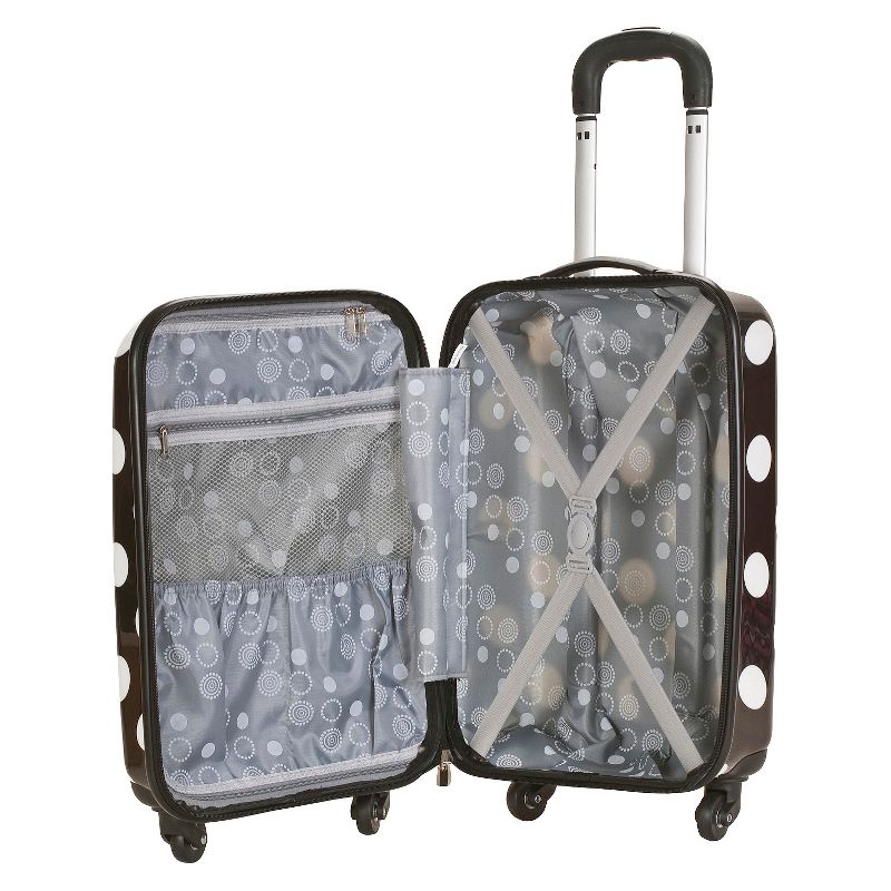 Rockland Laguna Beach 3pc ABS Hardside Carry On Spinner Luggage Set - Black Dot, 3 of 5