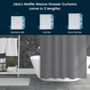 LiBa Premium Waffle Weave Shower Curtain - Water Repellent and Heavyweight, Hotel Quality, Machine Washable Liner for Bathroom - 3 of 4