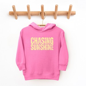 The Juniper Shop Chasing Sunshine Block Distressed Toddler Hoodie - 2T - Raspberry - 1 of 4