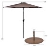 Costway 10ft Patio Umbrella Outdoor W/ 59 LBS Heavy-Duty Round Umbrella Stand - 2 of 4