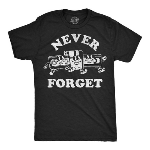 Мужские футболки Crazy Dog T-Shirts, Inc. Mens Funny T Shirts Never Forget Retro Technology Sarcastic Tee For Men - Crazy Dog Men's T Shirt For Retro Fans Black M