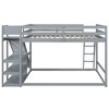 NicBex Full over Full Bunk Bed with Full-Length Guardrail and Slide,Loft Bed with Ladder and Storage Shelves,Noise Reduced Bunk Beds for Bedroom - 4 of 4