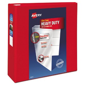 Heavy-Duty View Binder with DuraHinge and Locking One Touch EZD Rings, 3 Rings, 4