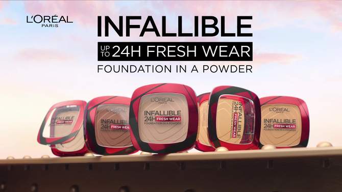 L'Oreal Paris Infallible Up to 24H Fresh Wear Foundation in a Powder - 0.31oz, 2 of 13, play video