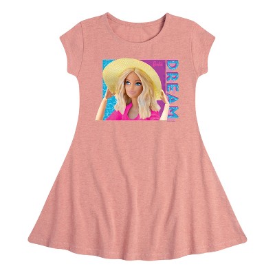 Girls' - Barbie - Summer Time Dream Fit & Flair Cap Sleeve Dress