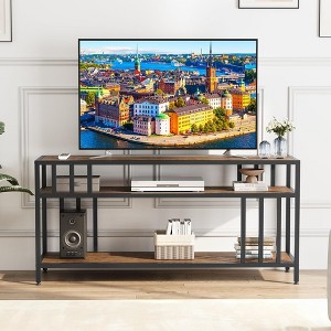 58''/65" TV Stand for TV up to 65/75 Inches, Entertainment Center with Open Storage Shelves - 1 of 4