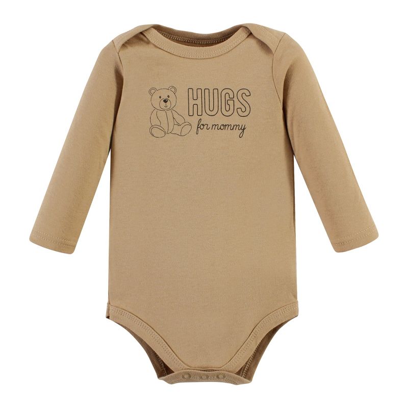 Hudson Baby Cotton Long-Sleeve Bodysuits, Teddy Bears 5-Pack, 5 of 8
