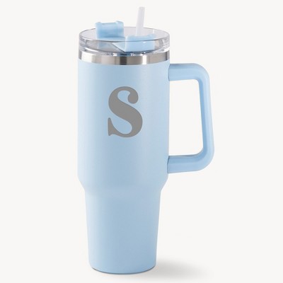 Personalization Mall Engraved Initial 40 oz Stainless Steel Tumbler