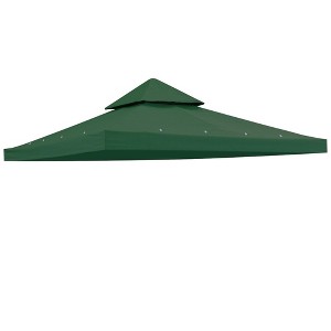 Yescom 8x8Ft 2-Tier Gazebo Top Replacement UV30+ for 2 Tier Outdoor Patio Canopy Cover Party Backyard Garden Green - 1 of 4