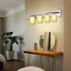 Tangkula Bathroom Vanity Lamp Brushed Nickel Wall Mounted Vanity Lighting Fixture with White Glass Shade Wall Sconce Pendant Lamp (Nickel, 4) - 4 of 4