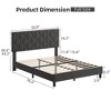 Nasitip Full Bed Frame with Upholstered Headboard, Heavy-Duty Platform Bed Frame with Adjustable Headboard, Strong Wood Slat Support,Light Gray - 3 of 4