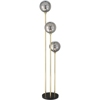 Edison Black and Gold Glass Globe Floor Lamp