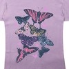 Butterflies Overlapping Women's Cradle Pink Crew Neck Short Sleeve T-shirt - 2 of 4