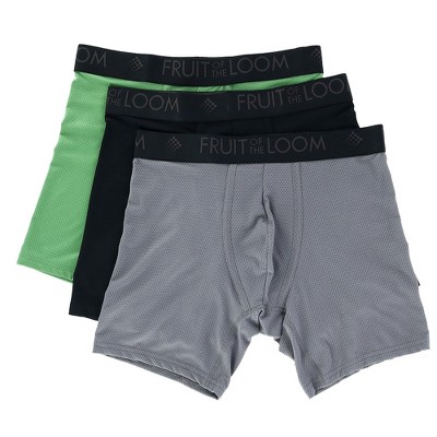 Fruit of the Loom Men's Microfiber Boxer Briefs (Size XXL), Long Leg-4  Pack-B