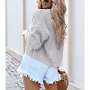 Women's Long Sleeve Open Front Knit Cropped Cardigan Sweaters Casual Drop Shoulder Short Shrugs Sweater Coats - 2 of 4