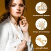 Unique Bargains Rhinestone Lapel Badge Brooch Pins Gold Silver 2 Pcs - 3 of 4