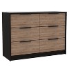 NicBex 6-Drawer Bedroom Dresser,Modern Dressers with Cut-Out Handles ,Chest of Drawers for Living Room,Dining Room,Hallway - 3 of 4