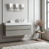 Sunset Lighting Arden 3-Light Vanity Clear Seedy Steel Round Glass 100W, Bright Satin Nickel Finish - 4 of 4