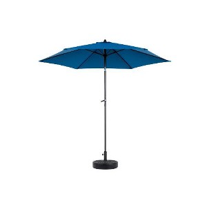 Akoasm 98.43 in. H Outdoor Patio Market Umbrella with Push Button Tilt and Crank For Deck, Backyard & Pool-Blue - 1 of 4