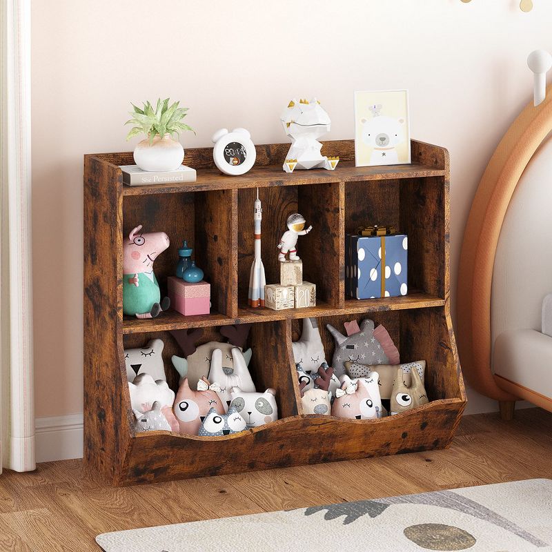 Trinity Kids Bookshelf and Bookcase Toy Storage Multi Shelf with Cubby Organizer Cabinet for Boys Girls,Playroom, 2 of 9