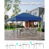 10x10 Pop Up Canopy with 3 Height Settings, Easy Setup, 4 Sandbags & Carry Bag For Camping, Parties, Events - 4 of 4