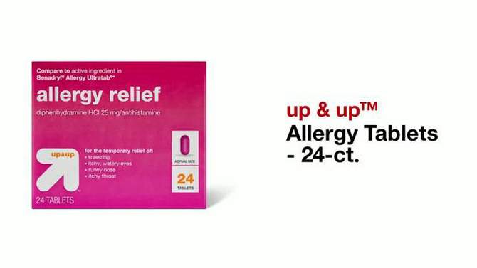 Allergy Tablets - 24ct - up &#38; up&#8482;, 2 of 6, play video