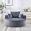 Oversized Chaise Lounge Chenille Single Sofa Sleeper Sofa Couch Upholstered Accent Chair, No Assembly Required, Green/Gray/Beige/Black-ModernLuxe - 2 of 4