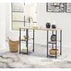 Signature Design by Ashley Contemporary Waylowe 48" Home Office Desk, Natural/Black - 2 of 4