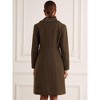 Allegra K Women's Winter Faux Fur Collar Double Breasted Long Warm Coats - 3 of 4