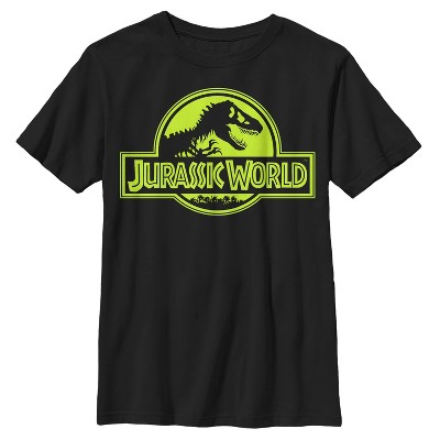 Boy's Jurassic World Retro T. Rex Logo T-shirt - Black - Small : Target