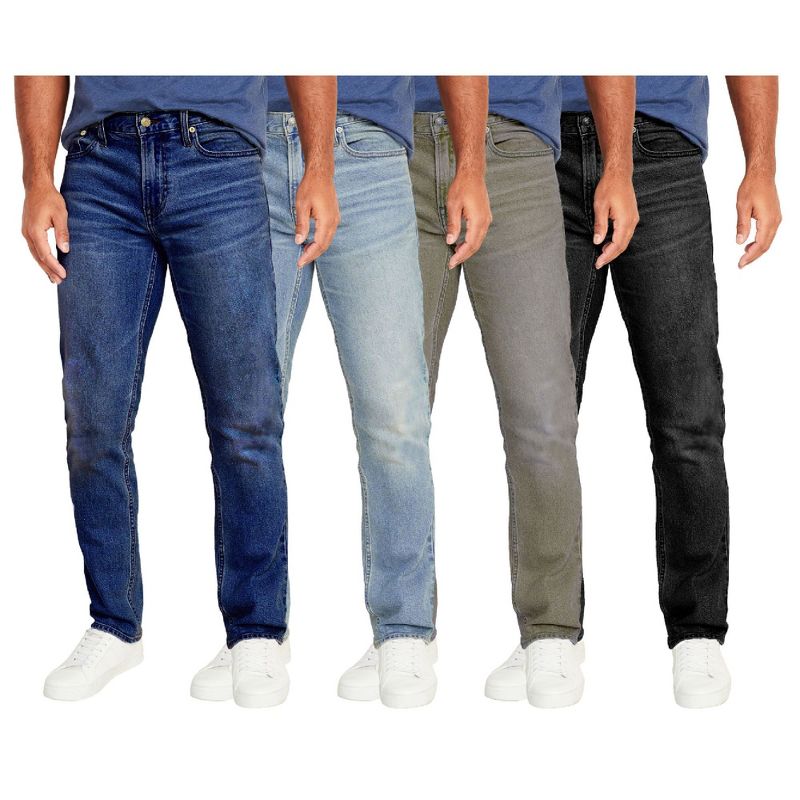Blu Rock Men's Flex Stretch Slim Straight Jeans, 2 of 3