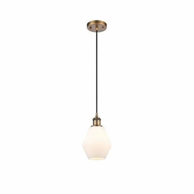 Cindyrella - 1 Light Cord Hung Mini Pendant In Industrial Style-10 Inches Tall and 6 Inches Wide