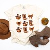Simply Sage Market Women's Coquette Pumpkin and Cowboy Boots Short Sleeve Garment Dyed Tee - 3 of 4