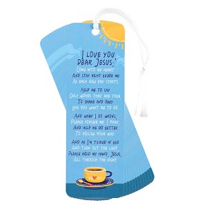 Dicksons I Love You Dear Jesus, Blue 6 x 2 Inch Laminated Cardstock Tassel Bookmark; Pack of 12 - 1 of 2