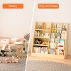TopComfy Decorative Bookshelf Kids Bookshelf and Toy Storage 4 Tier Kids Book Shelf with Bookcase Display Stand for Kids, Beige, 37.4"*18.7"*5.7" - 4 of 4